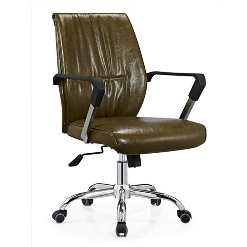 Popular Mid Back Leather Swivel Office Chair For Conference Room Workstation Chair Cheap Office Chairs